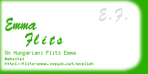 emma flits business card